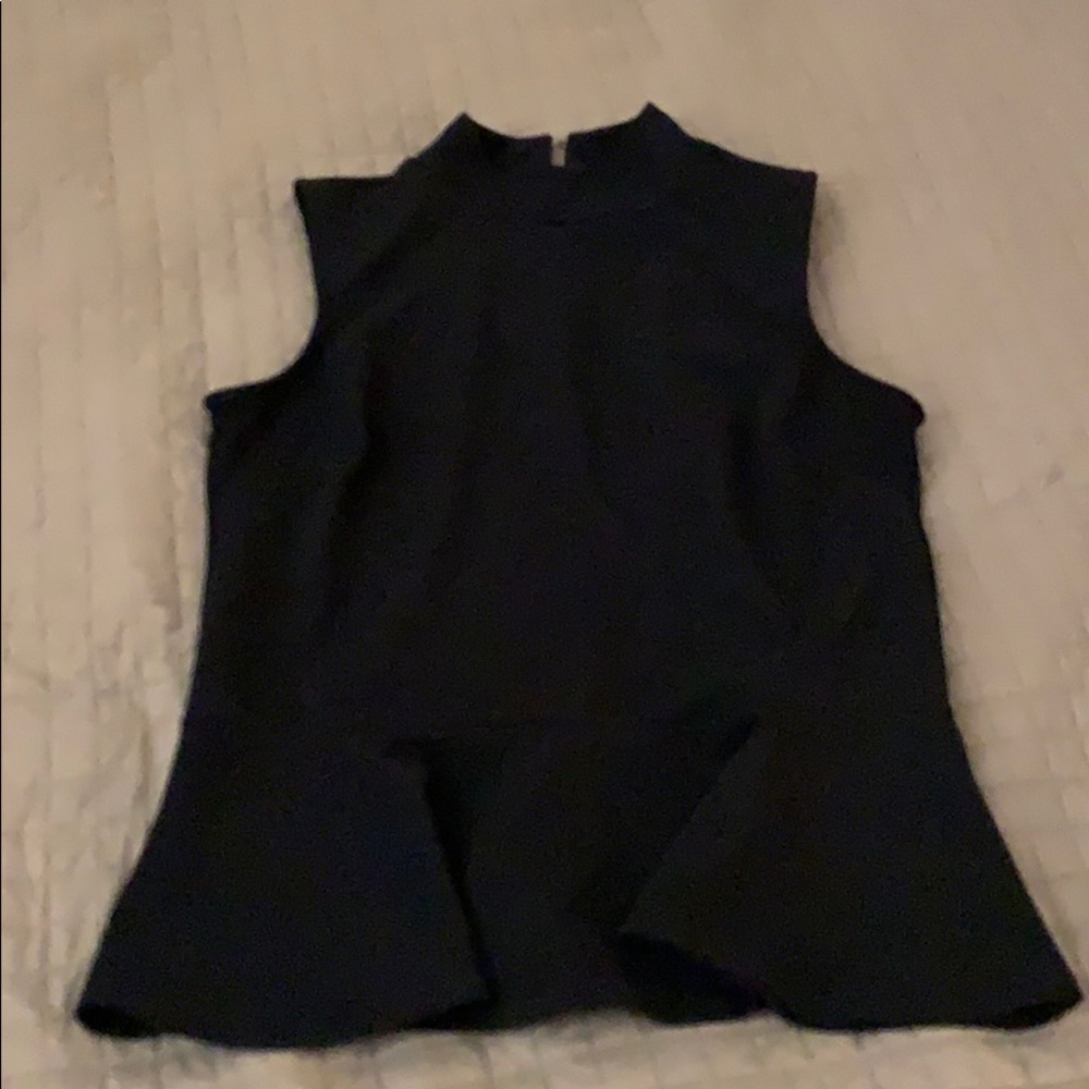 Navy peplum top